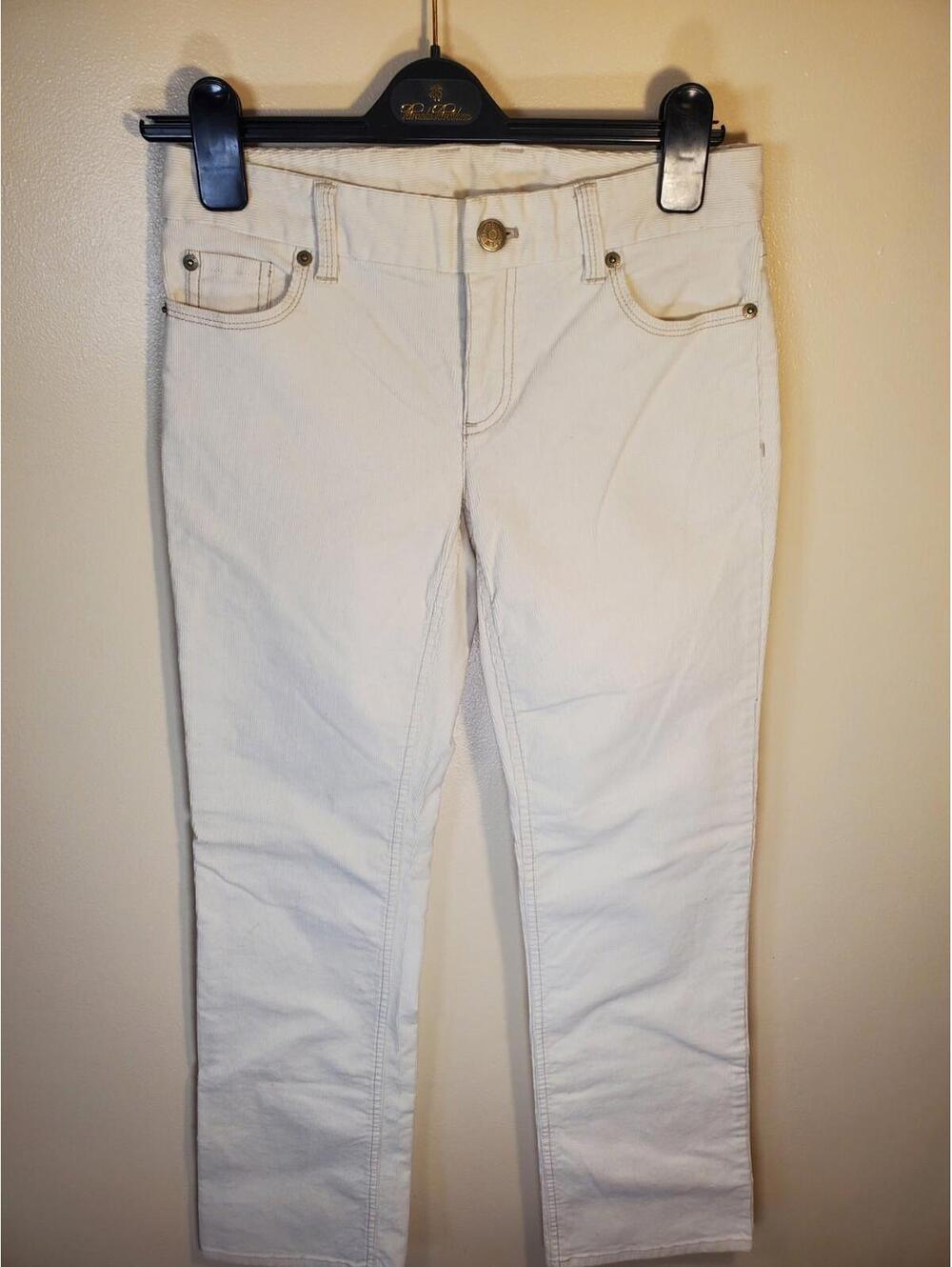 J CREW Favorite Fit Ivory Stretch Corduroy Pants Size OS, Preppy, Classic